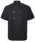 TopTie Chaquetilla Cocinero Unisex Chaqueta de Chef Manga Corta Hostelería Cocina Uniforme con Bosillos para Restaurante Bar Negro