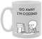 MG3467 Go Away I'm Coding Novelty Gift Printed Tea Coffee Ceramic Mug