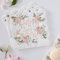 Ginger Ray Party-Geschirr, rotgoldfoliert, florales Papier, 16 Stück, Geburtstags-Servietten, Mittel