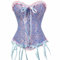 Josamogre Encaje corsés y Bustiers erotico Vintage Sexy Top Talla Grande Lingerie Azul M
