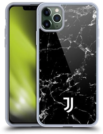 Head Case Designs Offizielle Juventus Football Club Schwarz 2 Marmor Gel Handyhülle Hülle [Militärischer Schutzgrad] Kompatibel mit Apple iPhone 11 Pro Max