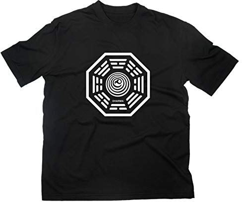 Lost Die Orchidee T-Shirt Logo Dharma Initiative, schwarz, L