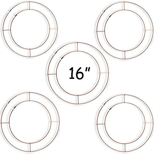 Diamante Crafts 5 x 16 inch Wreath Rings Copper Wire
