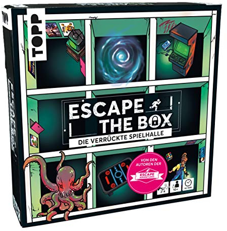 Escape The Box – Die verrückte Spielhalle: Das ultimative Escape-Room-Erlebnis als Gesellschaftsspiel!: 9 Rätsel-Räume in Einer Schachtel – für 1-4 Spieler – ab 10 Jahren