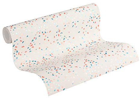 Livingwalls papier peint intissé New Walls 50's Glam 10,05 m x 0,53 m blanc bleu rose 373943 37394-3