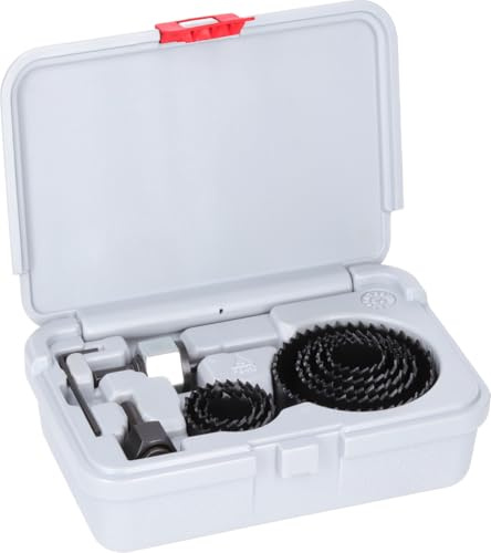 Bosch 14x Wood and Drywall arbored Hole Saw Set with Pilot Drill | for Drywall, Softwood, Ø 22, 25, 29, 35, 38, 44, 51, 68 mm, Professional Accessory Drill Driver