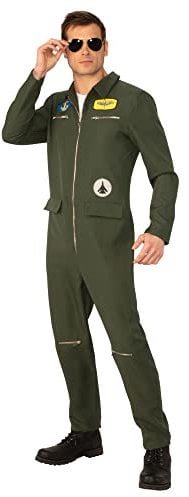 Bristol Novelty AF124STD Navy Hotshot Standard Men Costume, Green Halloween Halloween