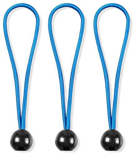 10x Strong Tarpaulin Elasticated Ball Bungee Cords - Boat Cover/Tarp Tie Down Set NANDEYIBI