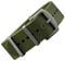 BOMBFROG NATO Strap Uhrenarmband 24mm Nylon oliv, Dornenschließe silber, Uhrenarmband Nato (24 mm, Oliv - Dornenschließe silber)