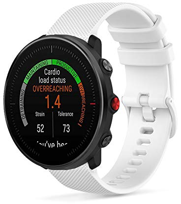 SeaFicco 22mm Silikon Armband Kompatibel mit Polar Grit X/Grit X Pro/Grit X2 Pro/Vantage M/Vantage M2 /Vantage V3 für Wechselarmband Zubehör (Weiß)