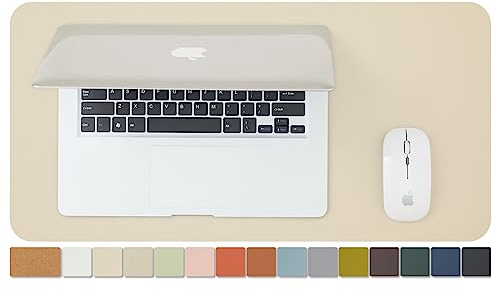 Kompakte Kork Schreibtischunterlage - Kleine doppelseitige Schreibtischauflage für Büro und Zuhause - Als große Mausunterlage und kleine Schreibtischmatten auf Schreibtischen(Aprikose、60cmx30cm)