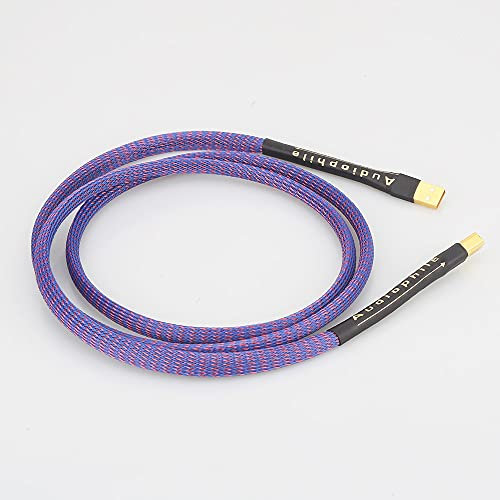 Cuivre Haute qualité de Haute qualité USB Données de câble Audio USB câble Dac USB Câble HiFi Câble A-B USB USB (Length : 1m)