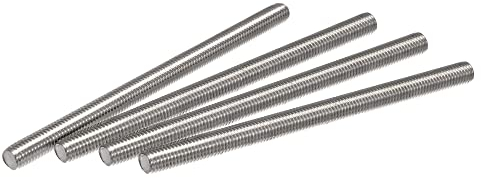 sourcing map 4 Stück Voll Gewindestange M10 x 150mm 304 Edelstahl Rechtsgewinde