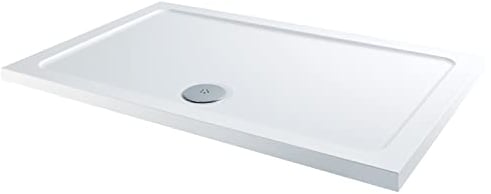 Hydrolux® 1400 x 700 x 45mm White Bathroom Shower Tray for Enclosures Cubicles & Wet Room with Waste, Rectangular