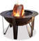 Loberon Feuerschale Lovis, Stilvolles Design, Robust und Standfest, Matte Oberfläche, Feuerstelle, Outdoor, Gartenzubehör, Eisen, antikbraun