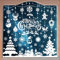 RMMD Christmas Window Stickers Decorations - 10 Sheets Xmas Scene Clings, Snowflakes Decals, White Winter Snow Scene, Christmas Tree