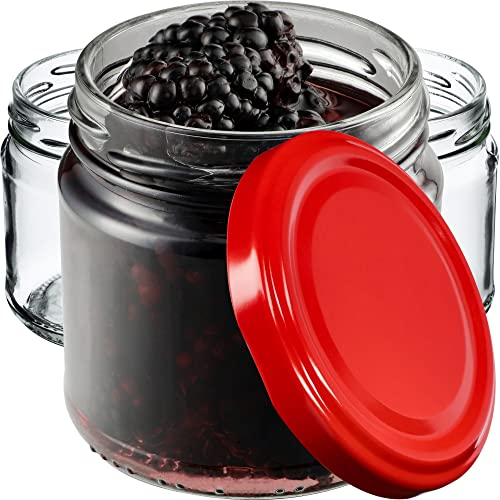 KADAX Einmachgläser 200 ml 50er Set, Dessertgläser fi66 – Marmeladengläser mit Twist-Off Deckel, Luftdicht & Spülmaschinenfest, Dickwandiges Glas