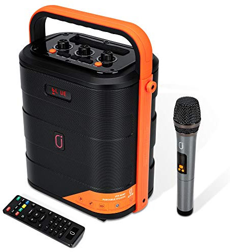 JYX Karaoke Anlage mit Drahtloses Mikrofon, Karaoke Maschine, Karaoke Lautsprecher Bluetooth System PA Anlage unterstützt TWS, AUX, FM Radio, Rec,TF, USB für Party,Outdoor/Indoor