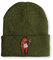 tshirtladen Faultier Mütze Statement Spruchmütze Beanie Mütze für Damen und Herren, Farbe: Olive