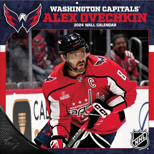 Washington Capitals, Alex Ovechkin - NHL - 30,5 x 30,5 cm Spieler-Wandkalender 2024