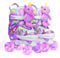 WESKIFAN Kinder Einhorn-Puppe Rollschuhe für Mädchen 4 Größen Verstellbar Mit Leuchtenden Rädern Quad Roller Skates für Anfänger Weihnachts und Geburtstags Geschenke