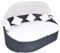 KOIECETA Outdoor Sonneninsel mit Dach Gartenliege Liege Insel Gartenmöbel Lounge Sitzgruppe Gartenmuschel Sonnenliege Poly Rattan Grau (Schwarz)