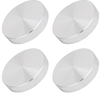 METALLIXITY Sólido Aluminio Disco (M8x55mmx10mm) 4uds, Vidrio Mesas Superior Adaptador Aluminio Círculo Disco - para Té Bar, y Otros Vidrio Muebles Accesorios