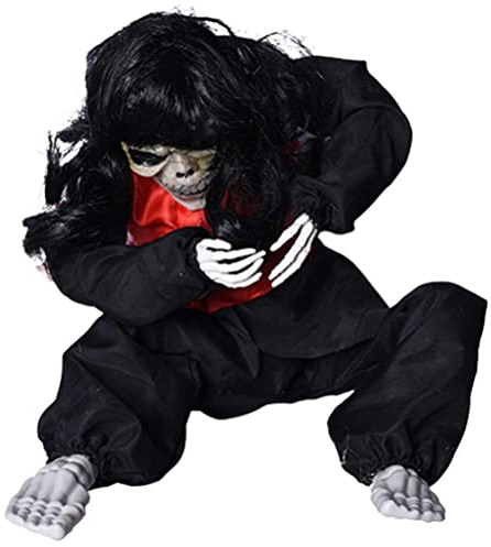 Bagima Animatronic Roaming Creepy Doll Halloween Zitternde Weinende Geisterpuppe Sprachsteuerung Geister-Requisite Halloween-Partydekorationen Spukhaus-Requisite (2), #529, BAGIMADSIGCEX7FA-29