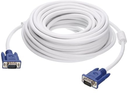 QUARKZMAN Cable VGA a VGA, 15M/49.2ft Macho a Macho VGA 3+4 Cable de Video para Computadora, Proyector