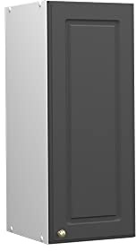 Vicco Badschrank Anthrazit-Gold Fame-Line 30x72x34 cm - hängender Badezimmerschrank, Wandmontage spart Platz und hält den Boden frei