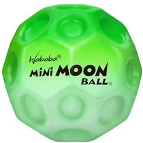 Sunflex® x Waboba® Moon Ball Mini Grün | Springball | Springender Gummiball | Spielball | Ballkrater Erzeugen knallendes Geräusch | Leicht Greifbar | Flummies für Kinder | Bouncing Ball