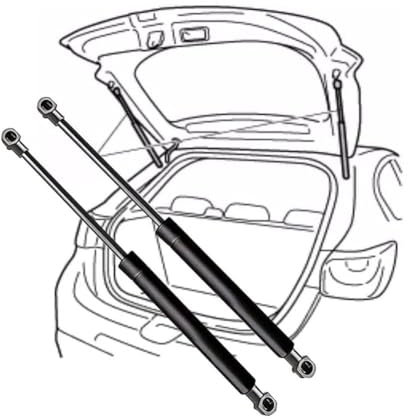 2 Stück Auto Kofferraum Gasfeder für VW Golf 7 Mk7 2013 2014 2015 2016 2017, Gasfeder Dämpfer Heckklappe Heckklappendämpfer Stützstange Hebestützen Streben