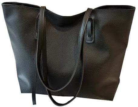 YXQSED Henkeltaschen Damen PU Leder Shopper Damen Henkeltaschen Tasche Student Schultasche Arbeit Handtaschen für Schultertaschen Damentaschen Weich Umhängetasche