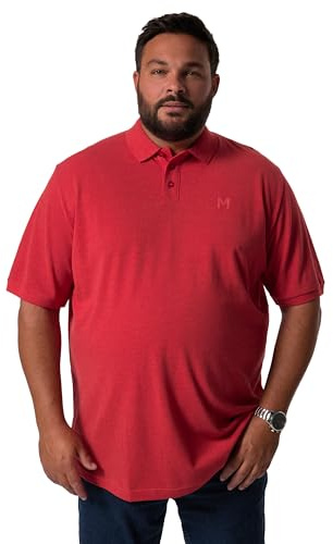 Men Plus Herren große Größen Übergrößen Menswear L-8XL Poloshirt, Basic, Piqué, Halbarm rot 7XL 836256535-7XL