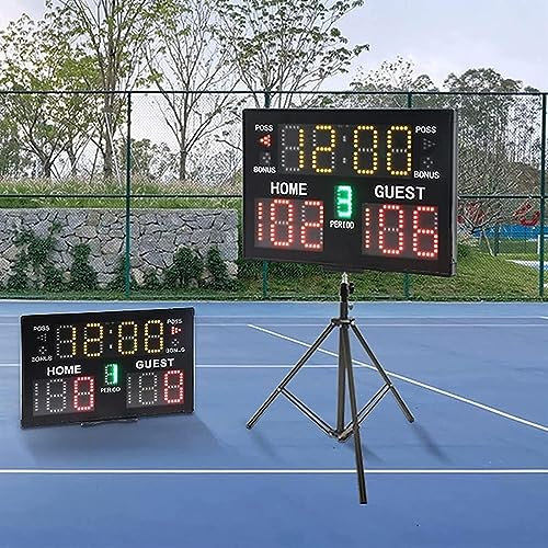 IUBGFTO Electronic Scoreboard, Led Scoreboard, Digital Multisport Scoreboard, Portable Digital Scoreboard with Remote Control, Ideal for All Kinds of Indoor Games/Sports