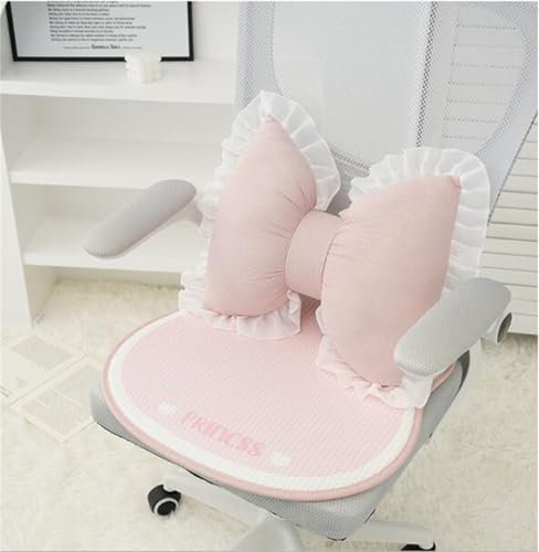Ueiwffzo Zierkissen - Ästhetisches Deko Kissen Schleife, Kuschelkissen Schleife für Kinder & Erwachsene, Ideale Sofakissen Dekokissen für Zimmer und Bett Deko, Kissen Aesthetic (Rosa)