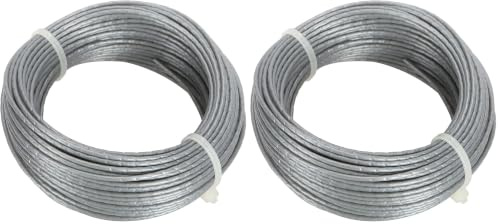 Greenworks Filo per Tagliabordi 2926607, Diametro del Filo di 2mm, 20m di Filo per Greenworks Tagliabordi GST1246 GD40BC GD40BCB Serie (Confezione da 2)