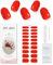JMEOWIO Gel Nail Stickers Red Semi Cured Strips Wraps UV/LED Supplies Art Design Decoration Accessories