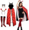 Ulikey Damen Marienkäfer Kostüm, Ladybug Kostüm mit Haarreif, Strümpfen und Cape für Erwachsene, Karneval, Fasching, Mottoparty