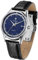 CADISEN Reloj automático para hombre cristal de zafiro impermeable correa de cuero genuino reloj de pulsera, azul, Correa