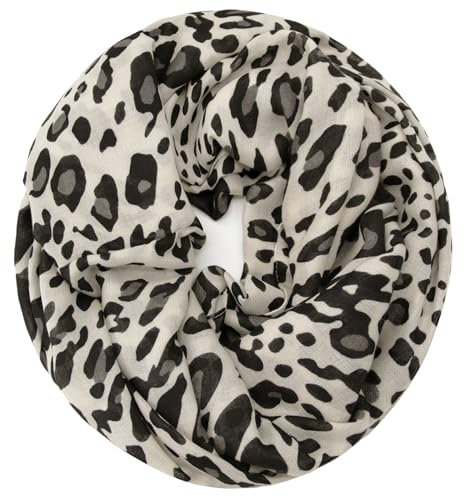 Glamexx24 Damen Loop Schal Leopard Muster Langschal Schlauchschal Tuch Loopschal Mädchen Animal Print Tuch