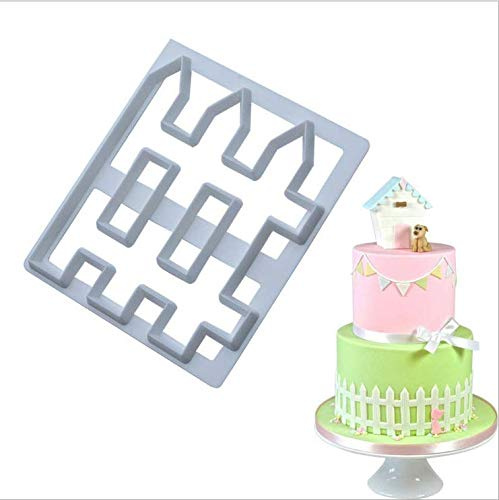 Nikou Fence Mould Cookie Cutter, Fondant Mould Plastic Creative Fondant Cake DIY Baking Decoration Cake Edge Decoration Tool
