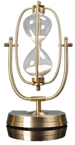 ZIHDKE Reloj De Arena Adorno de Reloj de Arena de Cristal, Temporizador Giratorio, Adorno for el hogar, decoración Creativa de Arena Que Fluye