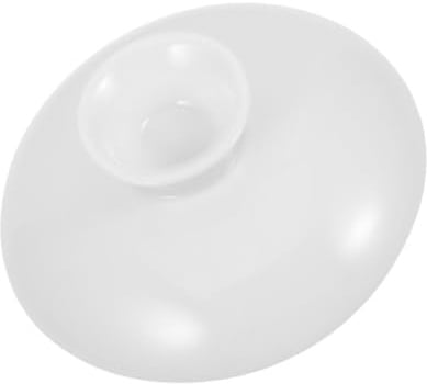 CHICAMPERA Keramikdeckel für Teetassen und Becher, 1 Stück Weiß | 7, 6 Cm Durchmesser, für Teeräume und Büro, Schlichtes Elegantes Design