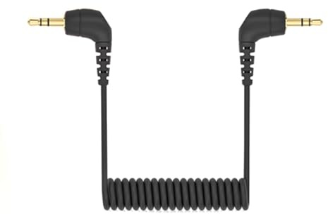 Eonvic 3.5mm TRS to TRS Audio Cable for Nikon Camera, for Rode Wireless GO Il VideoMicro GO PRO+,for DJI Boya Mammoth Microphone (Black)