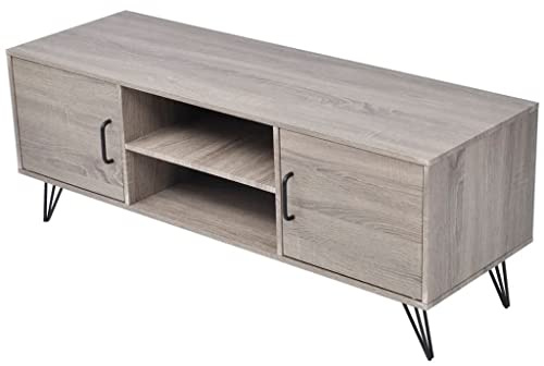 RMIHSJG TV-Schrank Grau HiFi Rack tv unterschrank Konsolentisch mit Schubladen tv Cabinet 120x40x45 cm Grau