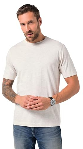 JP 1880 Herren Kurzarm T-Shirt Natur Melange 4XL