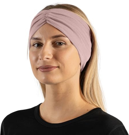 menique Dehnbare Sport-Yoga-Stirnbänder für Damen, 100% Merinowolle, Schweißbänder, Kopfbedeckung, Bandana