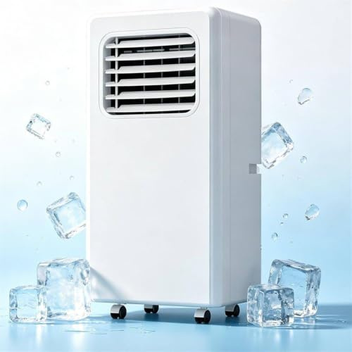 GYQSSD Portable Air Conditioner 7000 BTU 4-in-1 Air Conditioner, Dehumidifier, Cooling Fan with 2 Fan Speeds, Remote Control, 24 Hour Timer for Rooms >108ft Window Vent Hose Kit