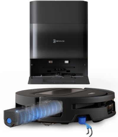 ECOVACS T90 MAX PRO Robot Aspirapolvere Lavapavimenti 40000 Pa | Ricarica PowerBoost, Erogazione Automatica della Soluzione Detergente, AGENTE YIKO AI